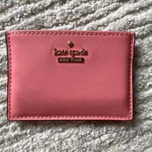 Kate Spade pink leather credit card holder